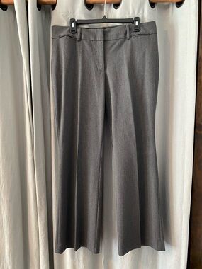LOFT Straight Leg Dress Pants in Charcoal Gray, Women’s Size 12 Petite